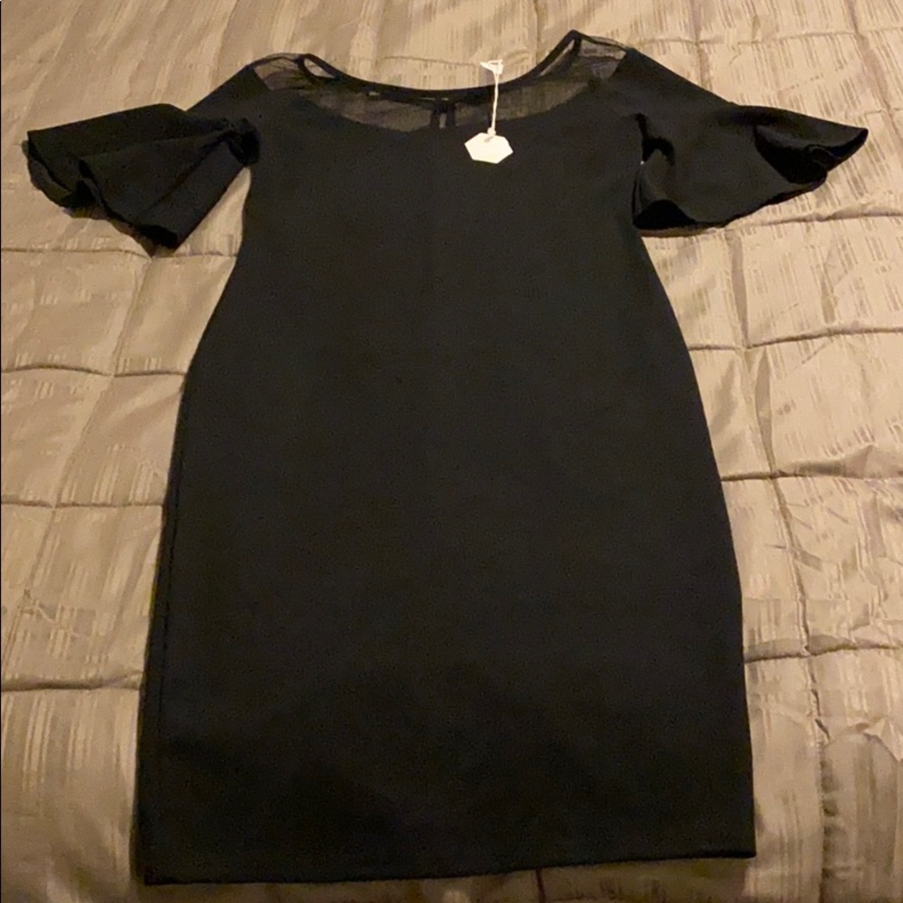 Maternity Dress Black - Pink blush